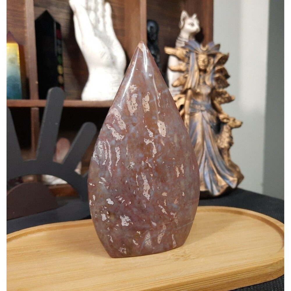 Ocean Stone Jasper Crystal Flame Freeform - Picture 2 of 5